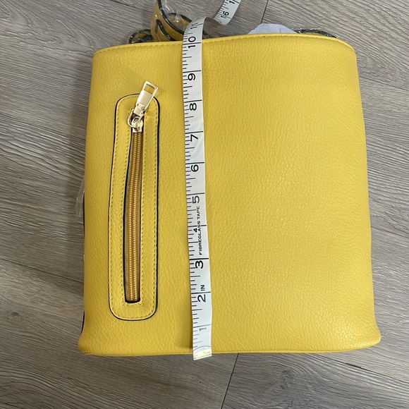 Madi Claire "Brook" Pebble Grain Shoulder Bag w/Adjustable Strap-SunflowerYellow - Picture 7 of 11